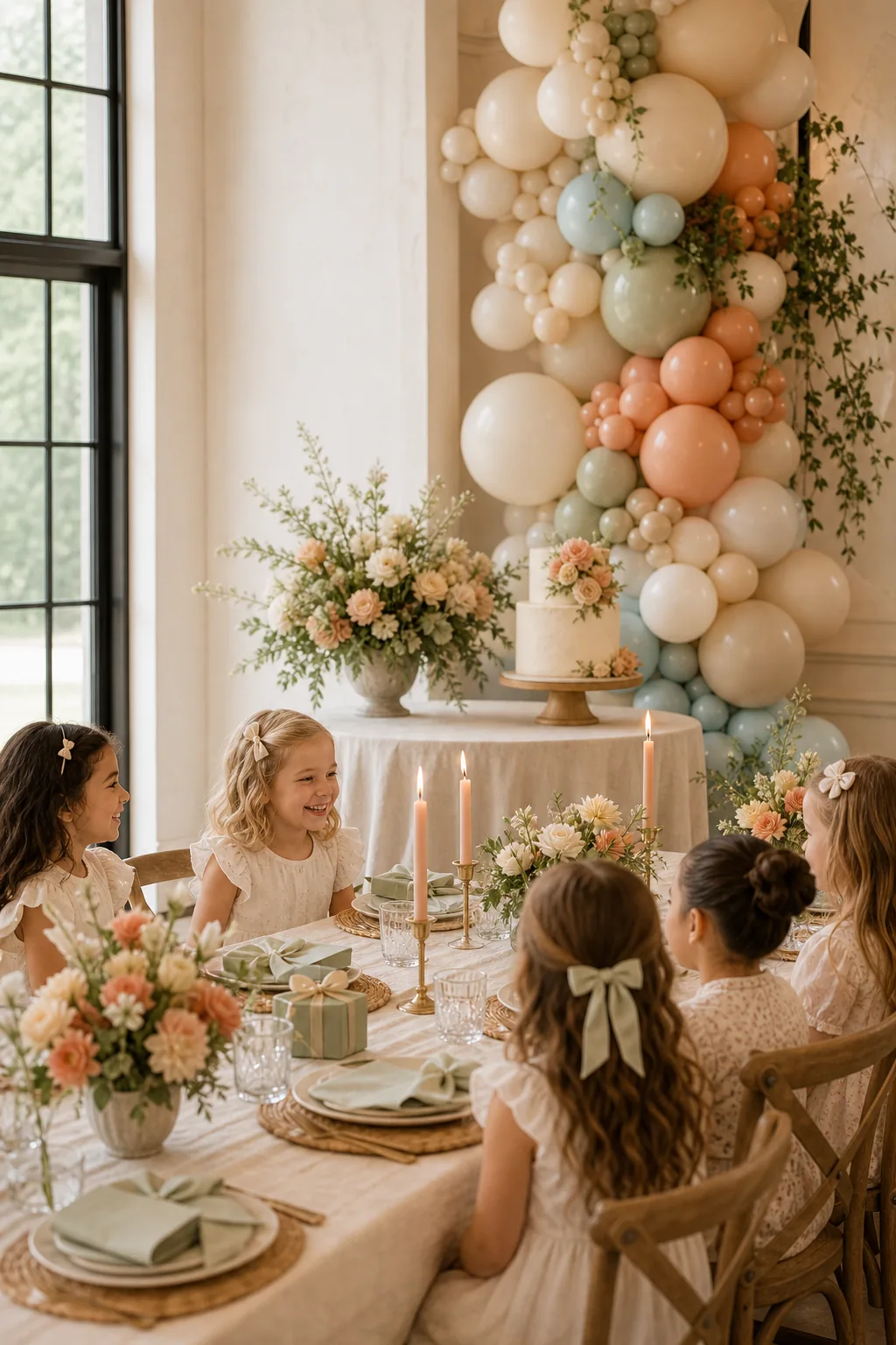Upscale birthday party details at Cottage 616