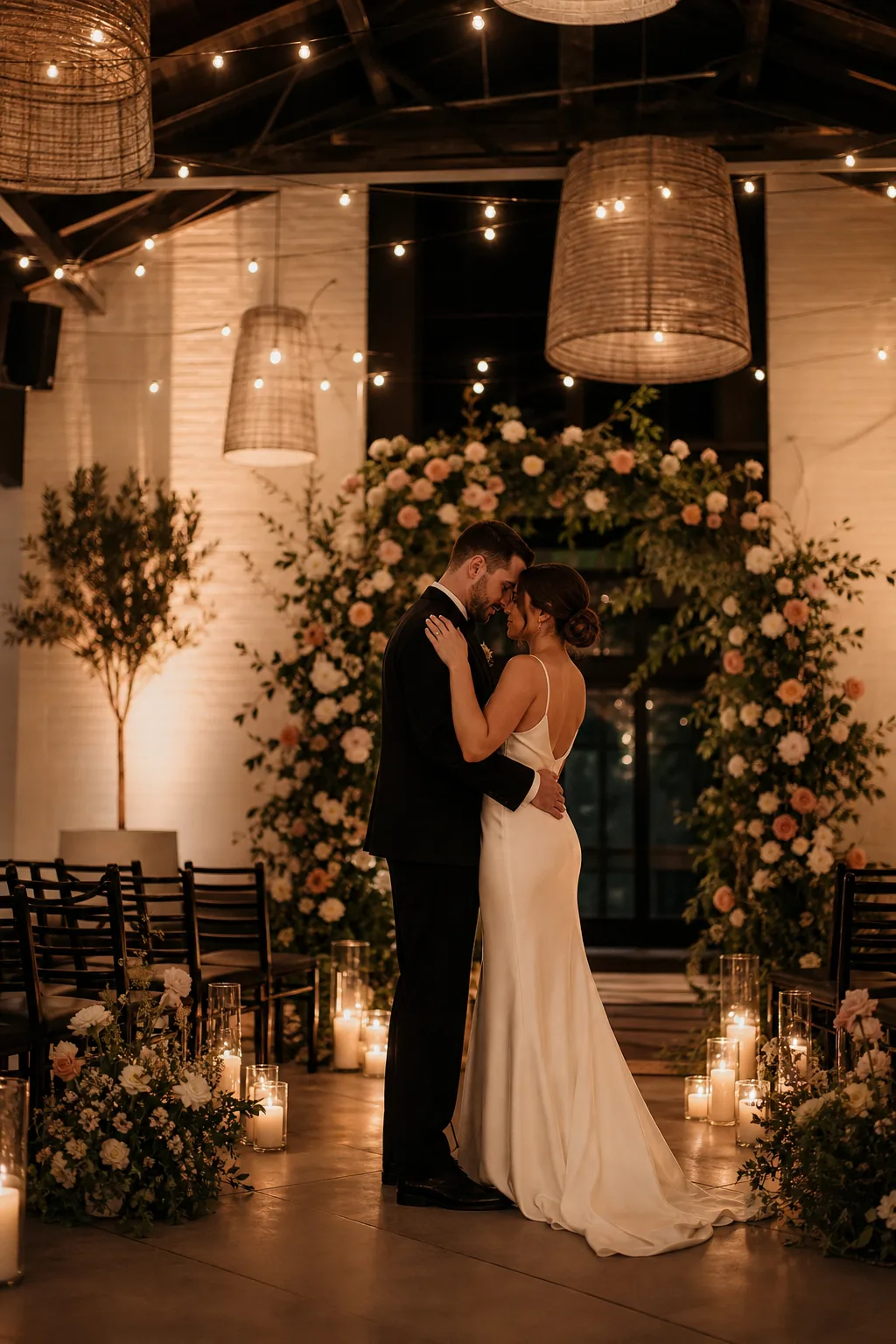 Intimate wedding moment at Cottage 616